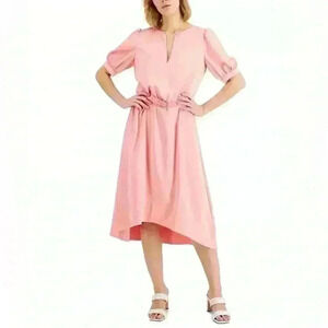 DONNAKARAN Women's Puff-Sleeve High-Low Dress